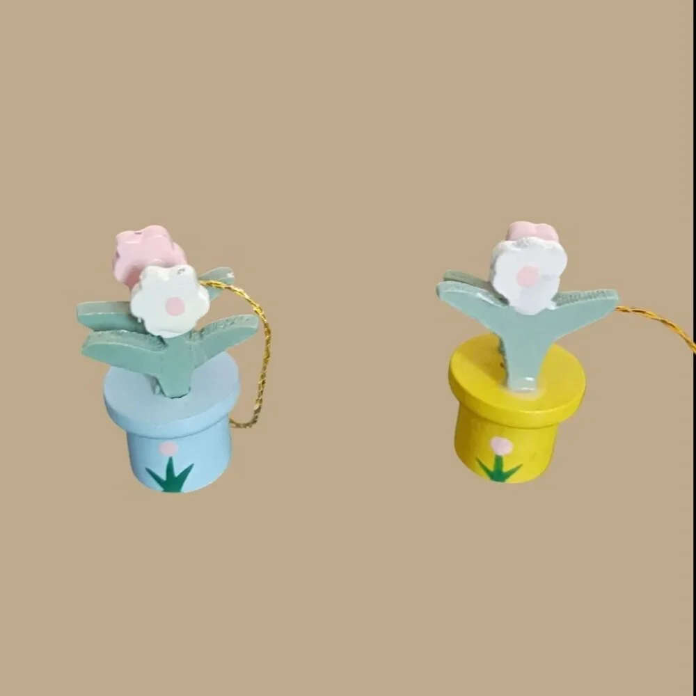 Vtg mini Easter Bunnies Figurines & Decorations Set 10pcs  Pastel Colors